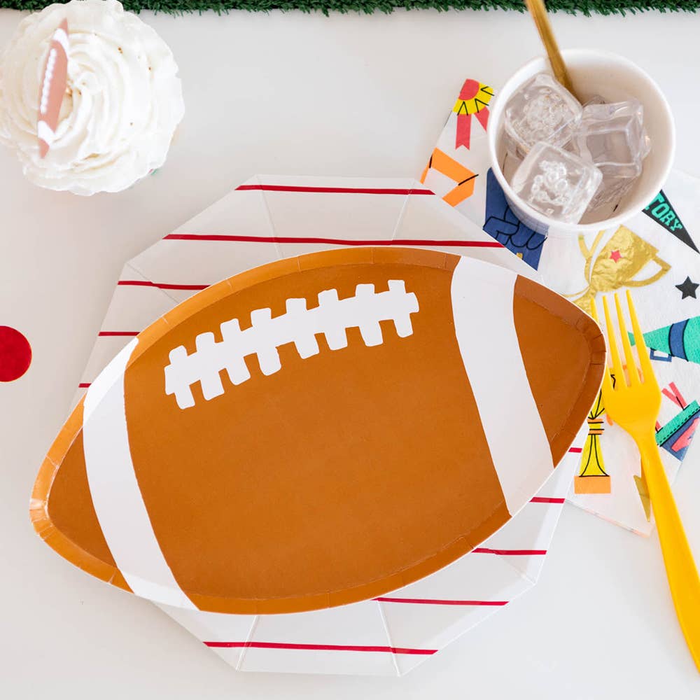 Good Sport Small Football Plates - 8 Pk.