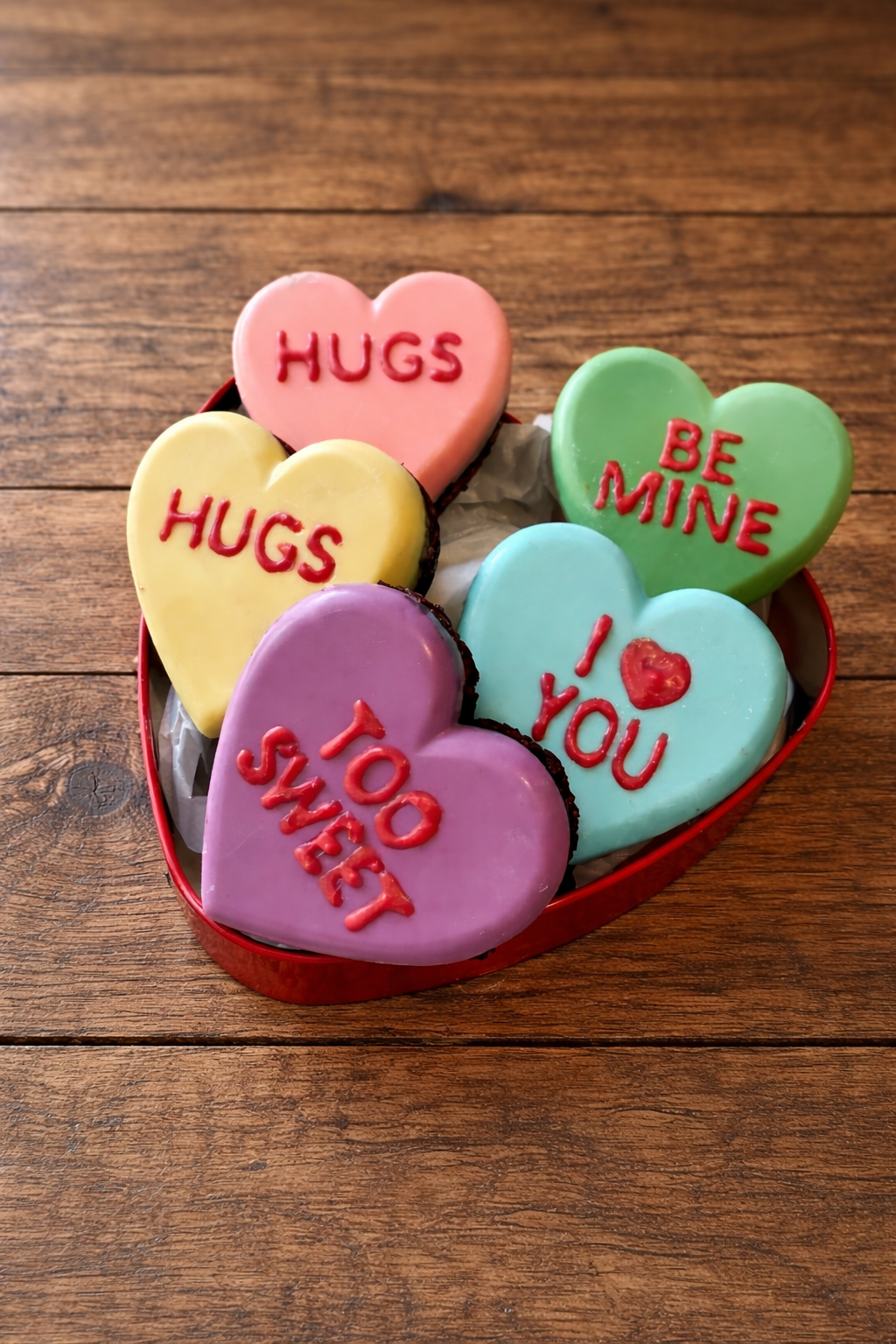 Conversation Brownie Hearts