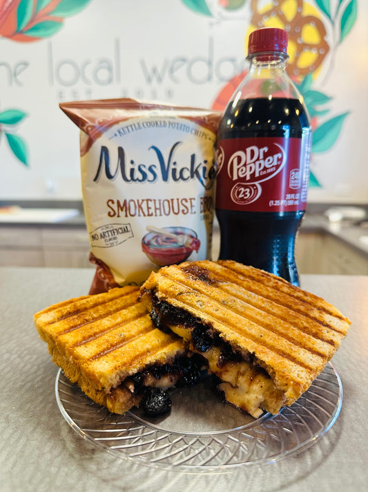 The Swag Panini (Brie and Blueberry Bourbon Pecan Jam)